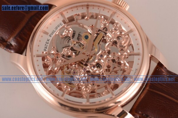 Best Replica Patek Philippe Complicated Skeleton Watch Rose Gold Case 51843-1G-001 (GF)